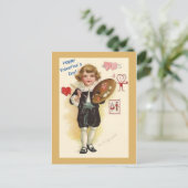  kleine jongen artistieke mooie Valentijn kopie Briefkaart (Staand voorkant)