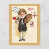  kleine jongen artistieke mooie Valentijn kopie Briefkaart (Voorkant)