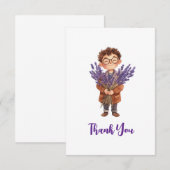 kleine jongen bedankkaart (Voorkant / Achterkant)