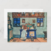 Kleine jongen bidt feestdagenkaart (Voorkant / Achterkant)