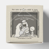 Kleine jongen bij de kerst van Manger-Merry Bedankdoosjes (Bovenkant)