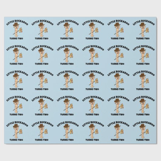 KLEINE JONGEN COWBOY AANGEPASTE VERJAARDAG CADEAUPAPIER (Vlak)