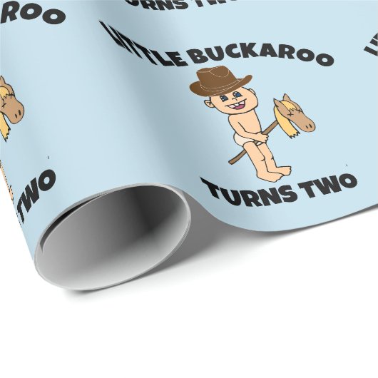 KLEINE JONGEN COWBOY AANGEPASTE VERJAARDAG CADEAUPAPIER (Rol Hoek)