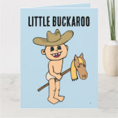 KLEINE JONGEN COWBOY BUCKAROO VERJAARDAG KAART (Voorkant)