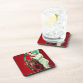 Kleine jongen die een hond versiert drankjes onderzetter (Rechterzijde)