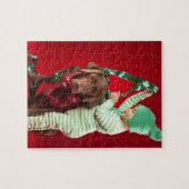 Kleine jongen die een hond versiert legpuzzel (Horizontaal)