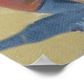 Kleine jongen die in het zand speelt met een schop poster (Hoek)