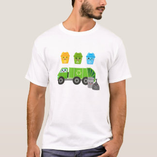 Kleine jongen die van afvaldag houdt t-shirt