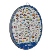 Kleine jongen dingen die de naam van het Kind van  Dartbord (Voorkant Links)