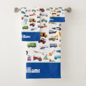 Kleine jongen dingen die het wagenpark verplaatsen bad handdoek (Insitu)