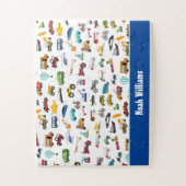 Kleine jongen dingen die het wagenpark verplaatsen legpuzzel (Verticaal)