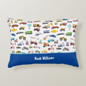 Kleine jongen dingen die Kind van auto's verplaats Accent Kussen (Voorkant)