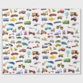 Kleine jongen dingen die Kind van auto's verplaats Cadeaupapier (Vlak)