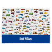 Kleine jongen dingen die Kind van auto's verplaats Groot Cadeauzakje (Voorkant)