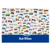 Kleine jongen dingen die Kind van auto's verplaats Groot Cadeauzakje (Achterkant)