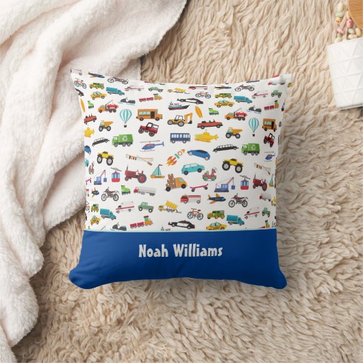 Kleine jongen dingen die Kind van auto's verplaats Kussen (Deken)