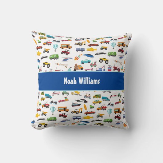 Kleine jongen dingen die Kind van auto's verplaats Kussen (Voorkant)