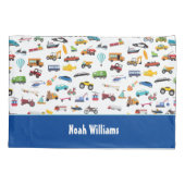 Kleine jongen dingen die Kind van auto's verplaats Kussensloop (Achterkant)