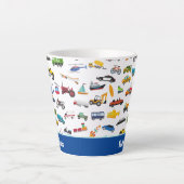 Kleine jongen dingen die Kind van auto's verplaats Latte Mok (Voorkant)