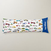 Kleine jongen dingen die Kind van auto's verplaats Lichaamskussen (Achterkant)