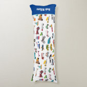 Kleine jongen dingen die Kind van auto's verplaats Lichaamskussen (Voorkant Verticaal)