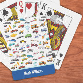 Kleine jongen dingen die Kind van auto's verplaats Pokerkaarten
