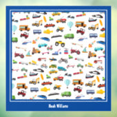 Kleine jongen dingen die Kind van auto's verplaats Raamsticker (Vel 3)