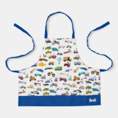 Kleine jongen dingen die Kind van auto's verplaats Schort (Voorkant)