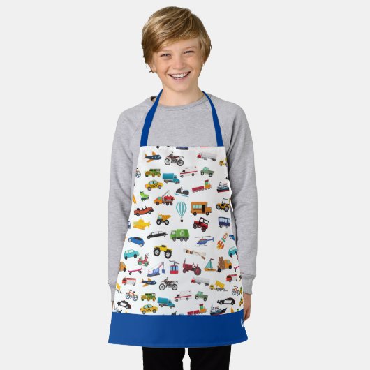 Kleine jongen dingen die Kind van auto's verplaats Schort (Gedragen)