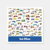 Kleine jongen dingen die Kind van auto's verplaats Servet (Voorkant)