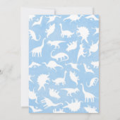 Kleine Jongen Dinosaurus Verjaardagsfeestuitnodigi Kaart (Achterkant)