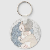 Kleine jongen en puppy sleutelhanger (Voorkant)