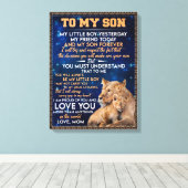 Kleine jongen gisteren, vriend vandaag van Lion Ma Canvas Afdruk (Insitu (Houten vloer))