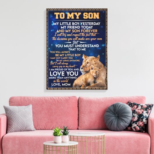 Kleine jongen gisteren, vriend vandaag van Lion Ma Canvas Afdruk (Insitu (Woonkamer))