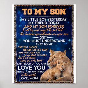 Kleine jongen gisteren, vriend vandaag van Lion Ma Poster