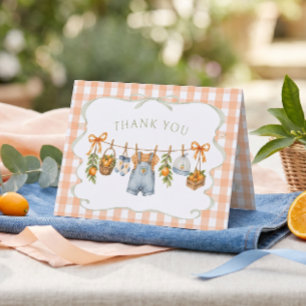 Kleine Jongen Lieve Schat Oranje Baby Shower Bedan Bedankkaart