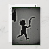 Kleine jongen met een Palm Frond Briefkaart (Voorkant / Achterkant)