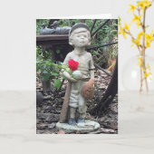 Kleine jongen met honkbal en Roos Kaart (Gele Bloem)