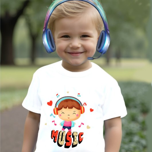 Kleine jongen met muziek