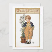 Kleine  jongen met Paaslelies Feestdagenkaart (Voorkant)