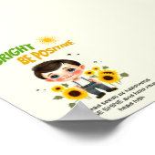 Kleine jongen met zonnebloemen poster (Hoek)