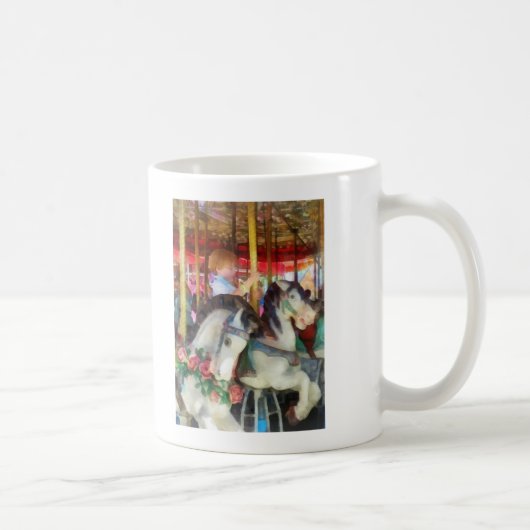 Kleine jongen op Carousel Koffiemok (Rechts)