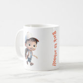 Kleine jongen terug naar school koffiemok (Voorkant links)