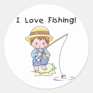 Kleine jongen waar ik van hou Vist Ronde Sticker