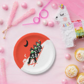  kleine jongens die sneeuwpoppen papieren bordje (Feest)