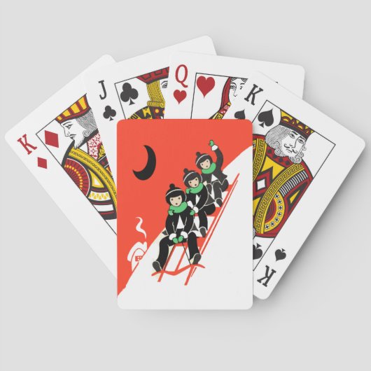  kleine jongens die sneeuwpoppen pokerkaarten (Achterkant)