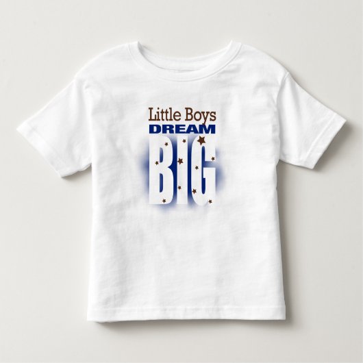 Kleine jongens dromen groot kinder shirts (Voorkant)