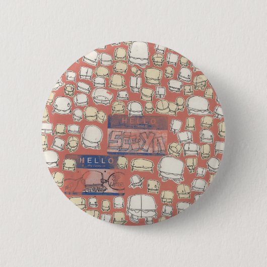 Kleine jongens overal ronde button 5,7 cm (Voorkant)