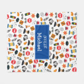 Kleine jongens Politieagent Pattern Kinder Fleece Deken (Voorkant (Horizontaal))