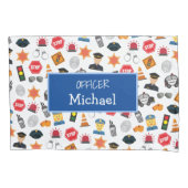 Kleine jongens Politieagent Pattern Kinder Kussensloop (Voorkant)